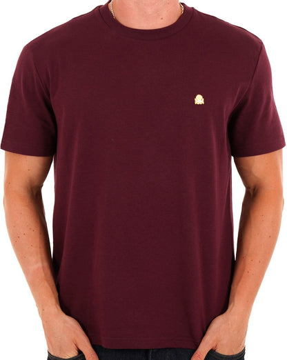 Benetton T-Shirt mit kleinem Logo, Kastanienbraun