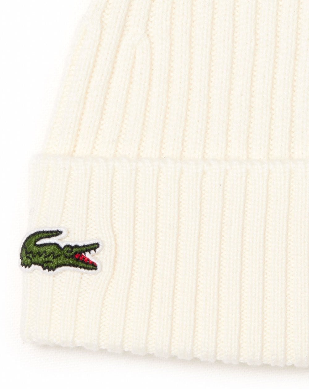 Lacoste Rippstrick-Wollmütze Mehl
