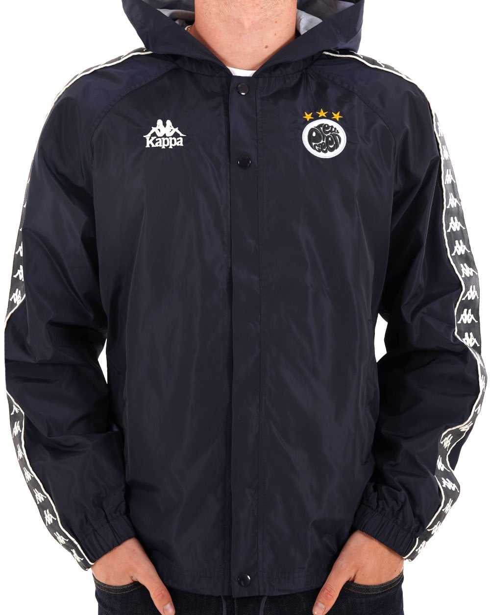 Pretty Green X Kappa Maine Road Kapuzenjacke Marineblau