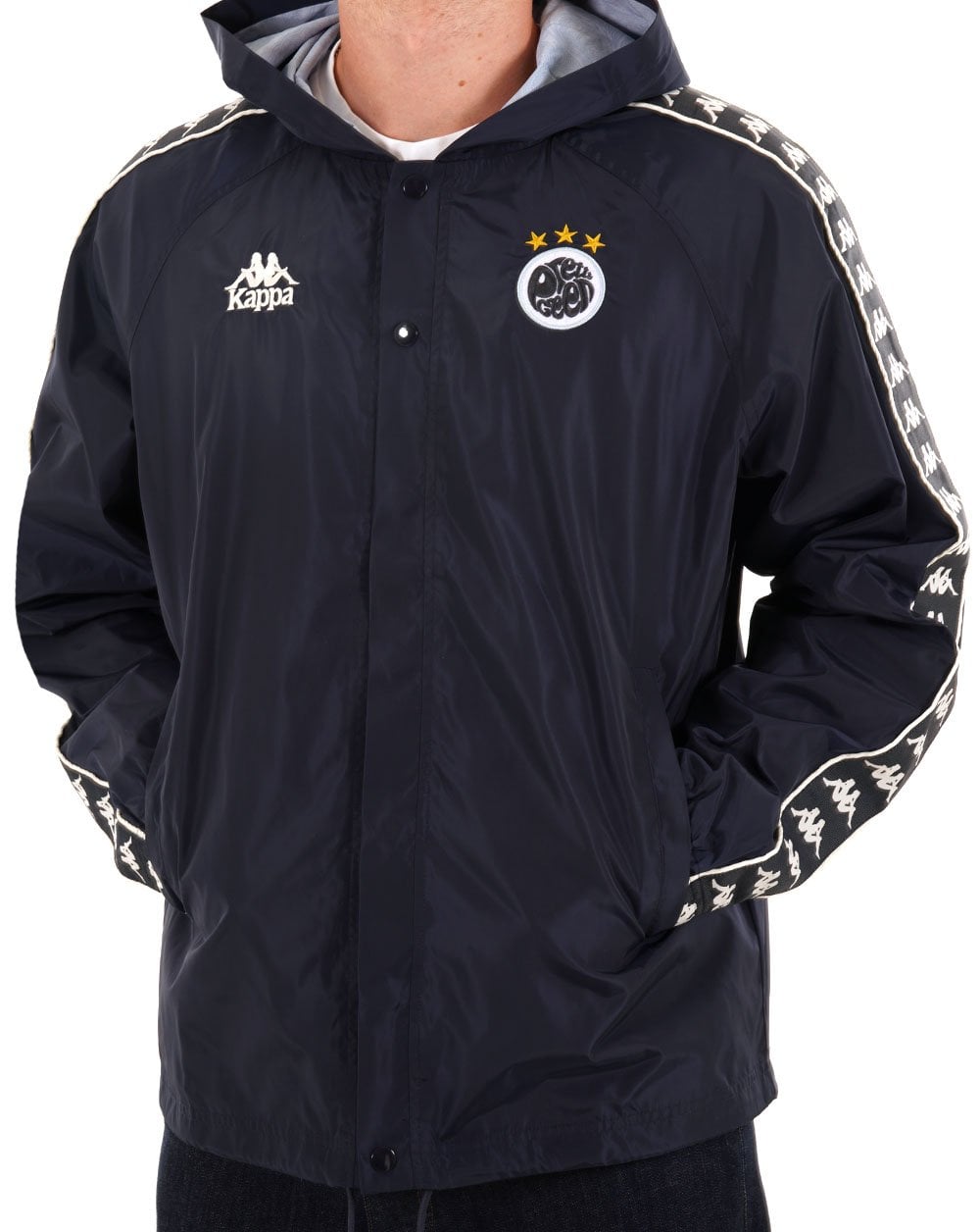 Pretty Green X Kappa Maine Road Kapuzenjacke Marineblau