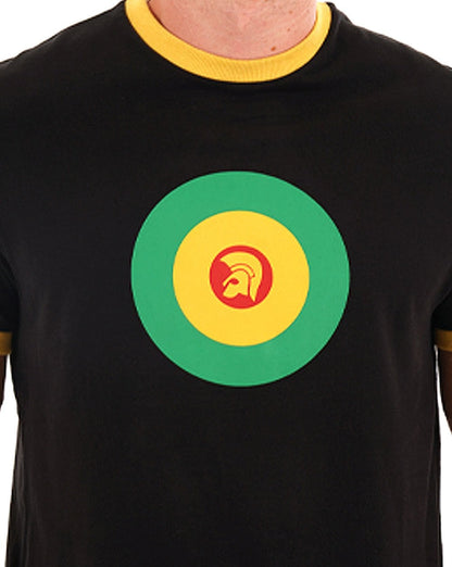 Trojan Target Ringer T-Shirt Schwarz