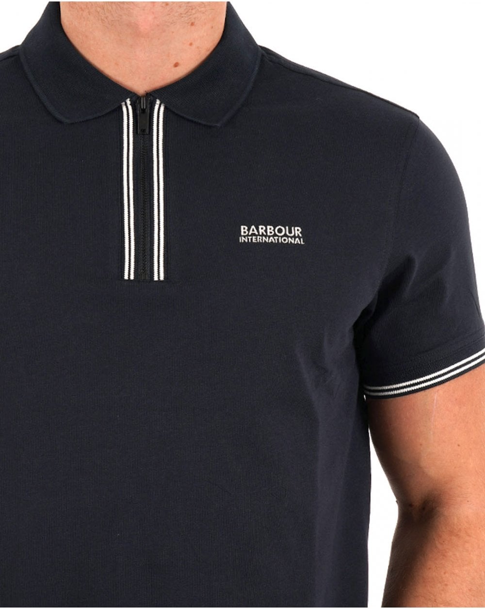 Barbour International Ollie Poloshirt mit Doppelknopfleiste, Marineblau