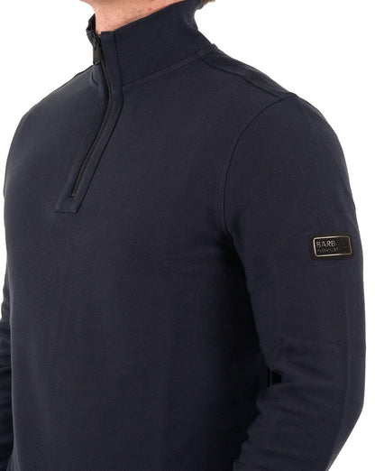 Barbour International – Samuel – Sweatshirt mit Trichterkragen in Marineblau