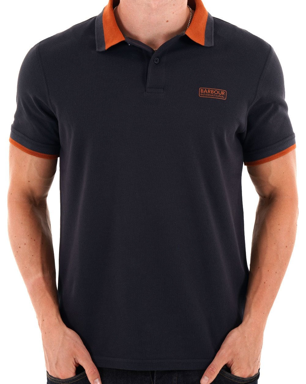 Barbour International Amped Poloshirt Dunkelmarine