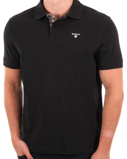 Barbour Tartan Piqué Polo Schwarz 2