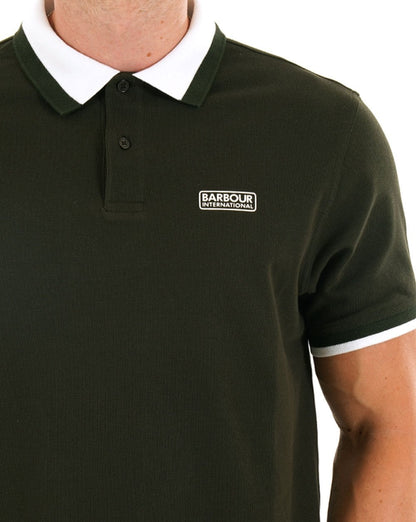 Barbour International Amped Poloshirt Salbeigrün