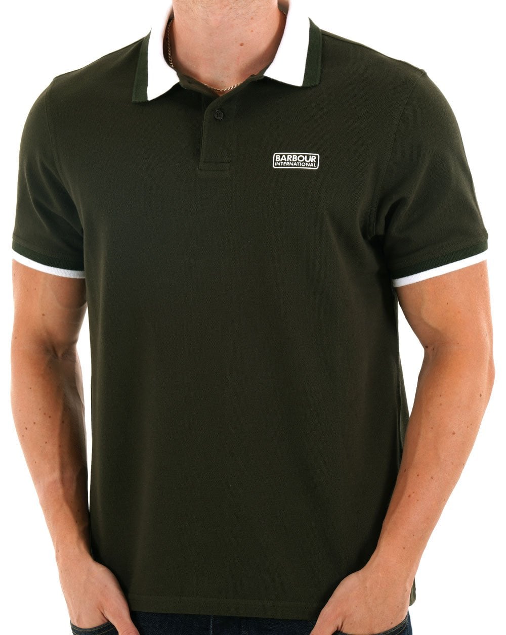 Barbour International Amped Poloshirt Salbeigrün