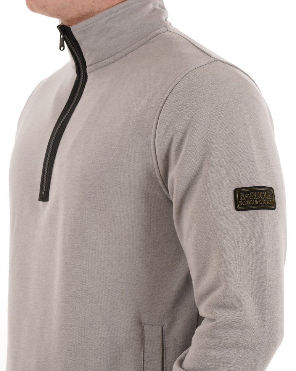 Barbour International Outline Trichterhals-Sweatshirt Ultimate Grey