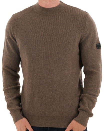 Barbour International Crawley Crew Knit Brindle