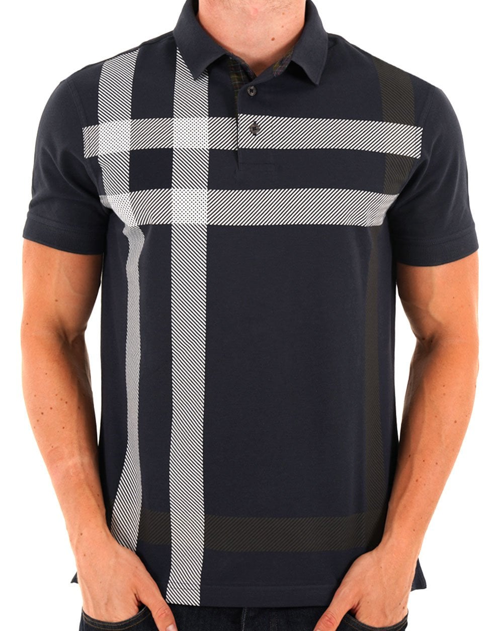 Barbour Blaine Polo Marineblau/Weiß