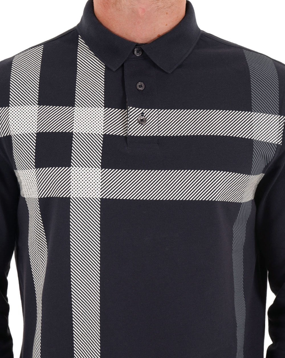 Barbour Blaine Langarm-Poloshirt, Marineblau