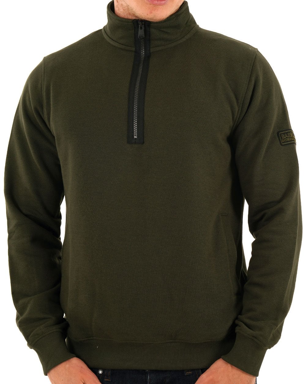 Barbour International Outline Trichterhals-Sweatshirt Salbeigrün