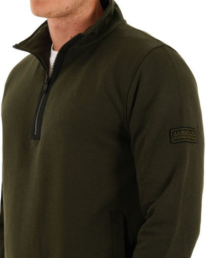 Barbour International Outline Trichterhals-Sweatshirt Salbeigrün