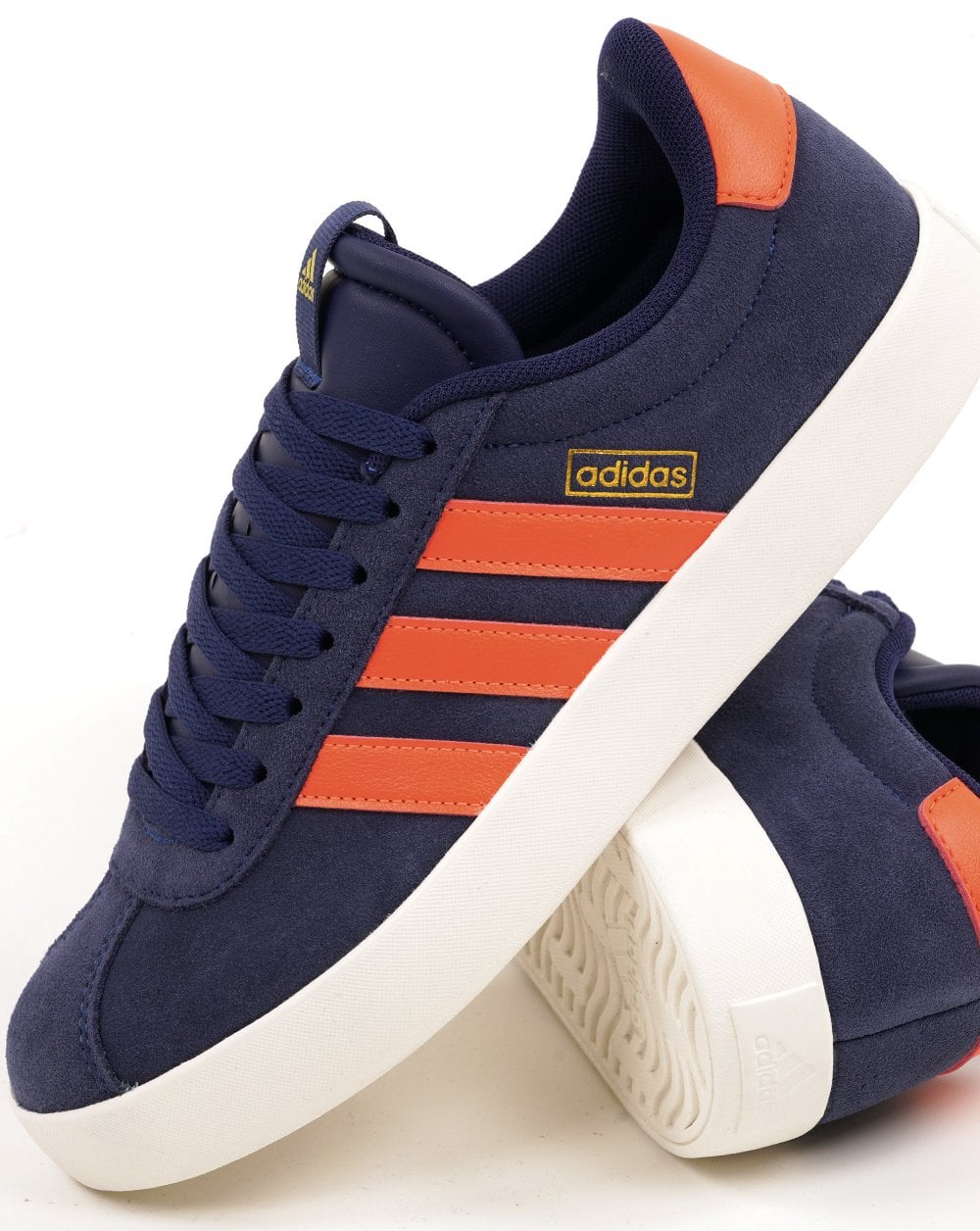 Adidas VL Court Trainers Dark Blue - Orange