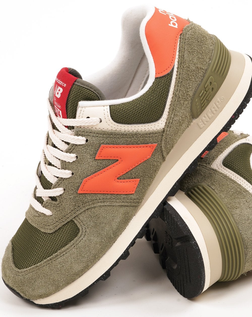 New Balance Classic 574 Sneaker Dunkel Olivin/Flare
