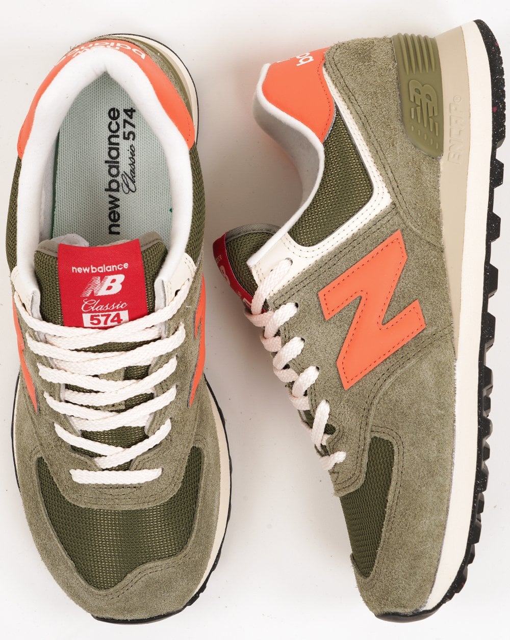 New Balance Classic 574 Sneaker Dunkel Olivin/Flare