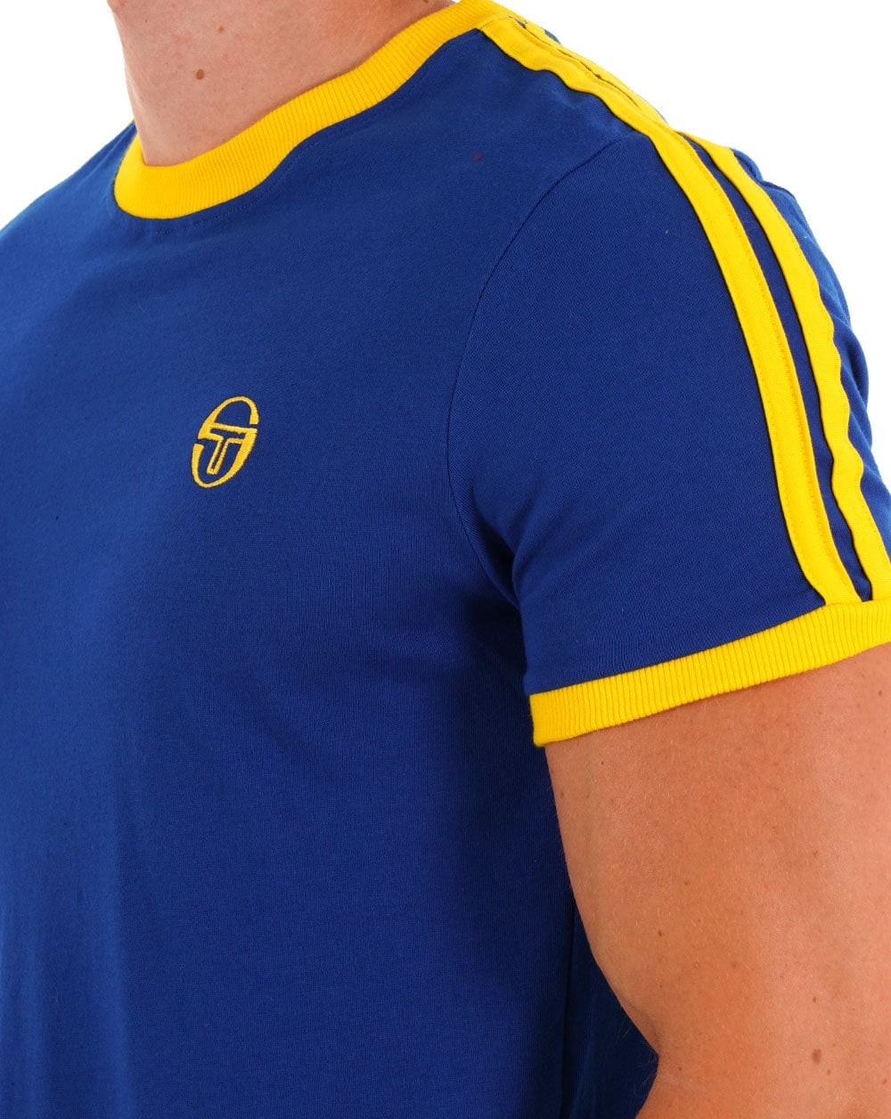 Sergio Tacchini Retro T-Shirt Königsblau/Gelb