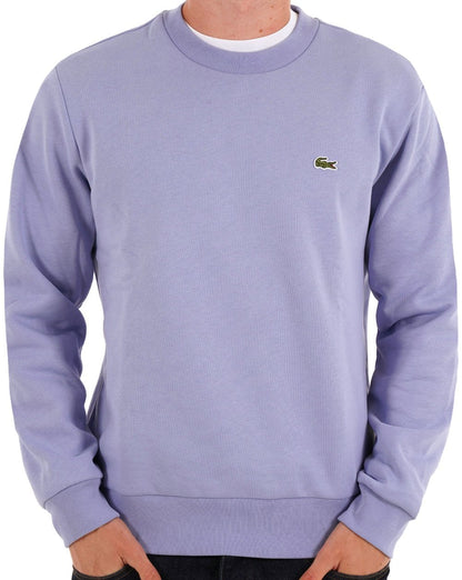 Lacoste Sweatshirt aus gebürsteter Baumwolle Flieder