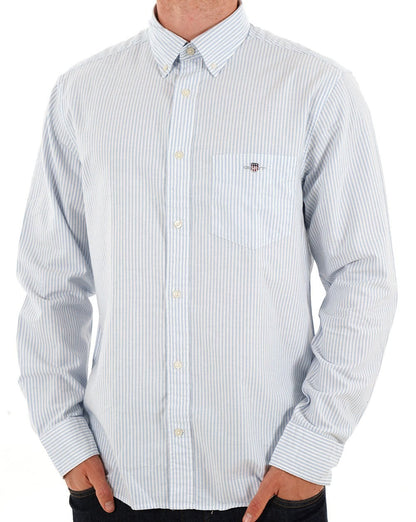 Gant Banker Stripe Oxford Shirt Hellblau