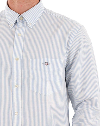 Gant Banker Stripe Oxford Shirt Hellblau