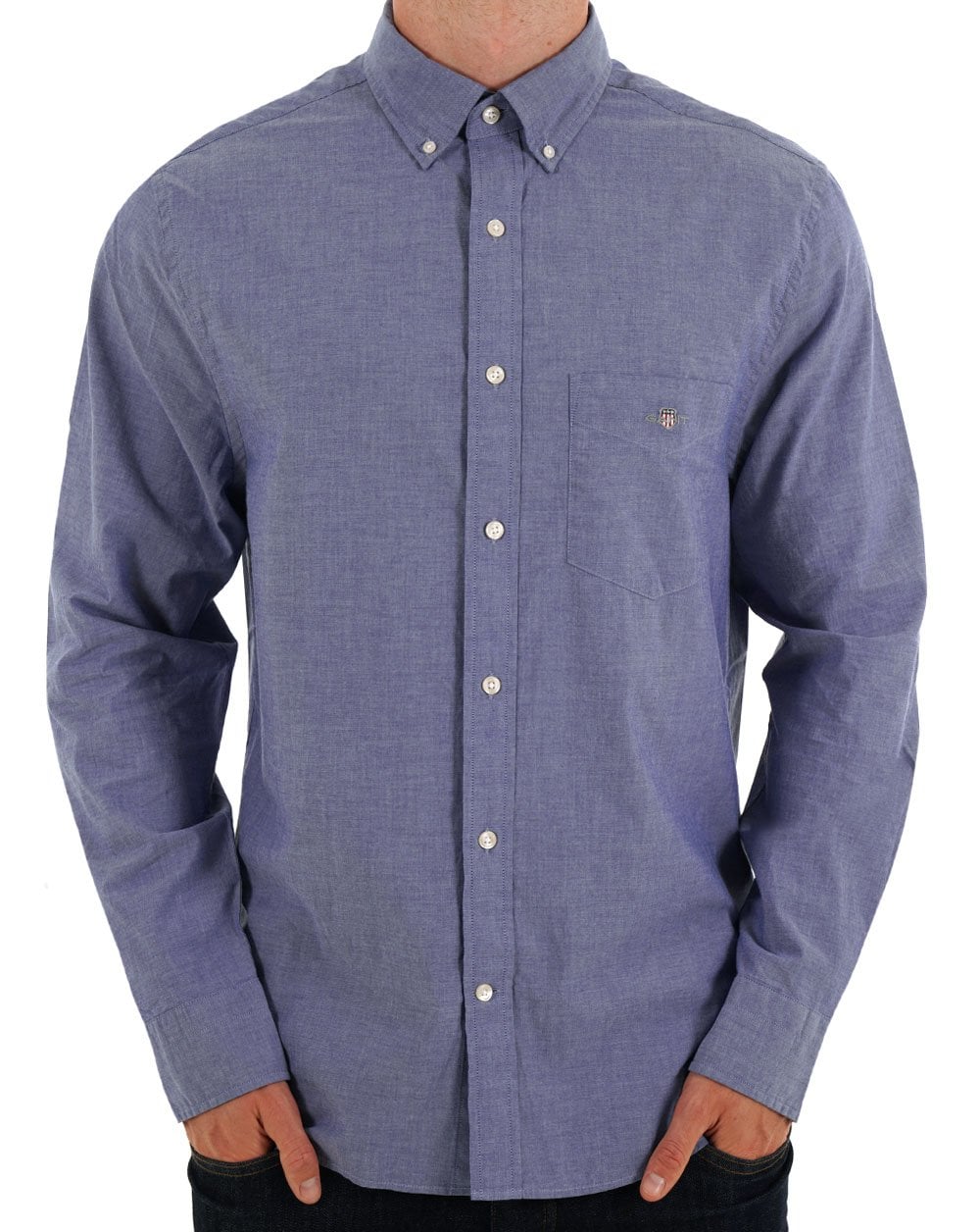 Gant Popeline-Hemd College Blue