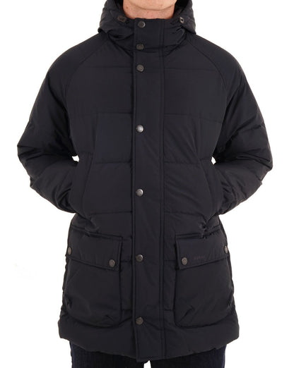 Barbour – Bedale – Pufferjacke mit Kapuze in Dunkelmarineblau