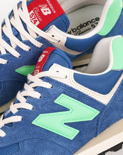 New Balance Classic 574 Sneaker Blau Limette