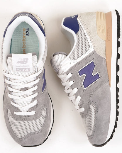 New Balance 574 Sneaker Schiefergrau/Lila