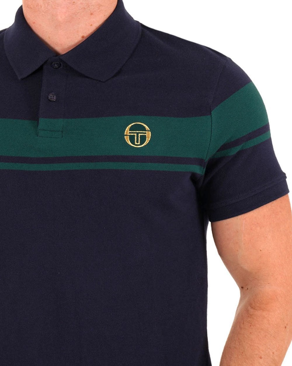 Sergio Tacchini Young Line Poloshirt Marineblau/Grün