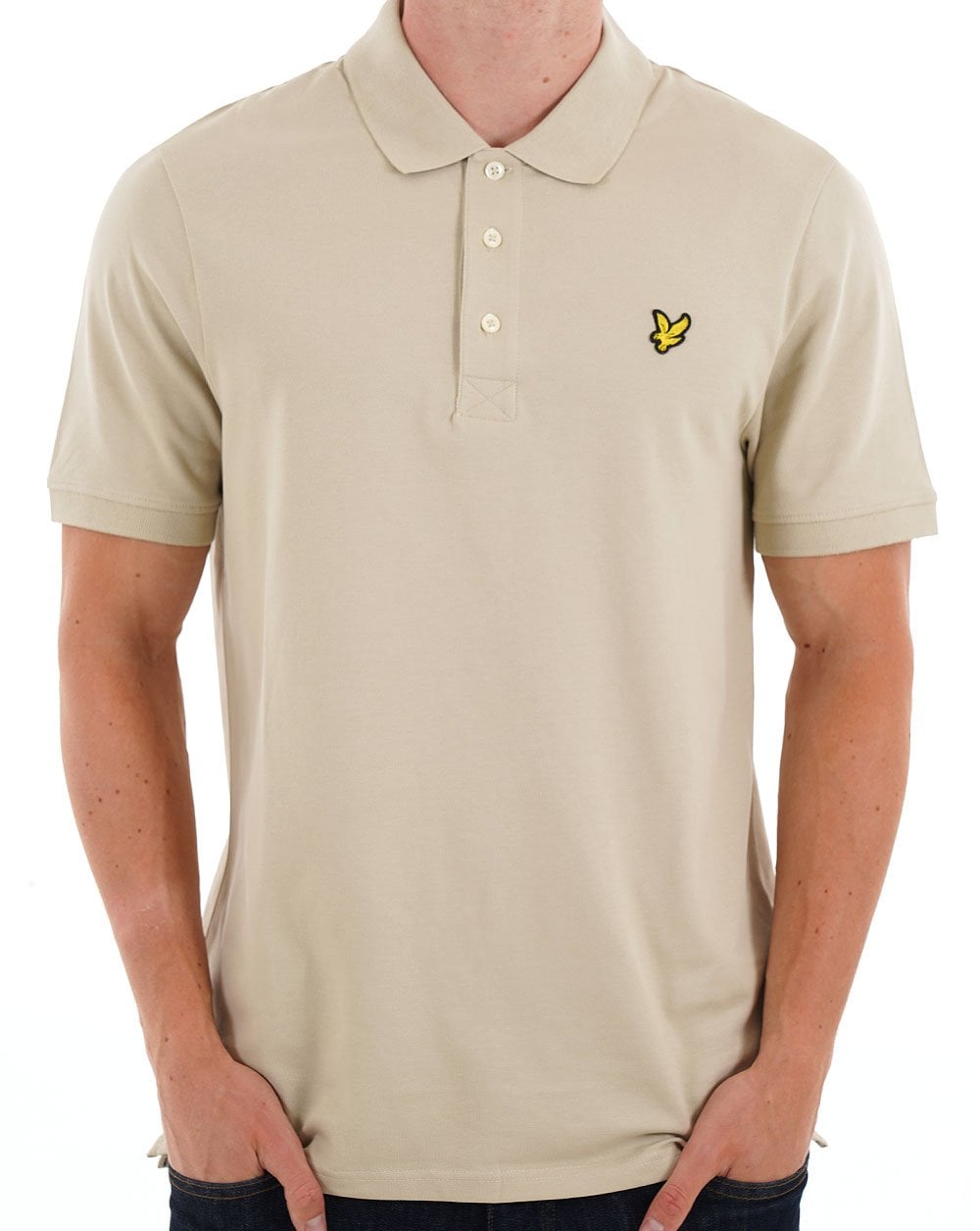 Lyle &amp; Scott – Schlichtes Poloshirt in Taupe