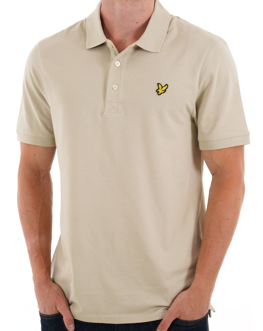 Lyle &amp; Scott – Schlichtes Poloshirt in Taupe