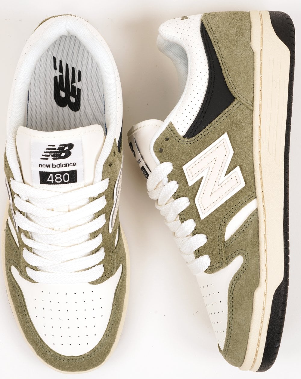 New Balance 480 Sneaker Dunkel Olivin/Meersalz