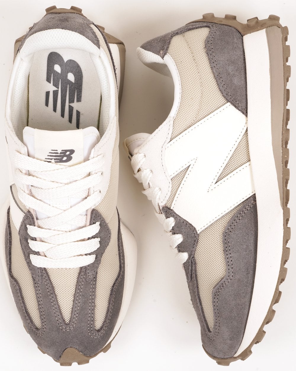 New Balance 327 Sneaker Castlerock/Weiß