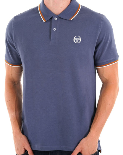 Sergio Tacchini Poloshirt mit Streifen Vintage Indigo