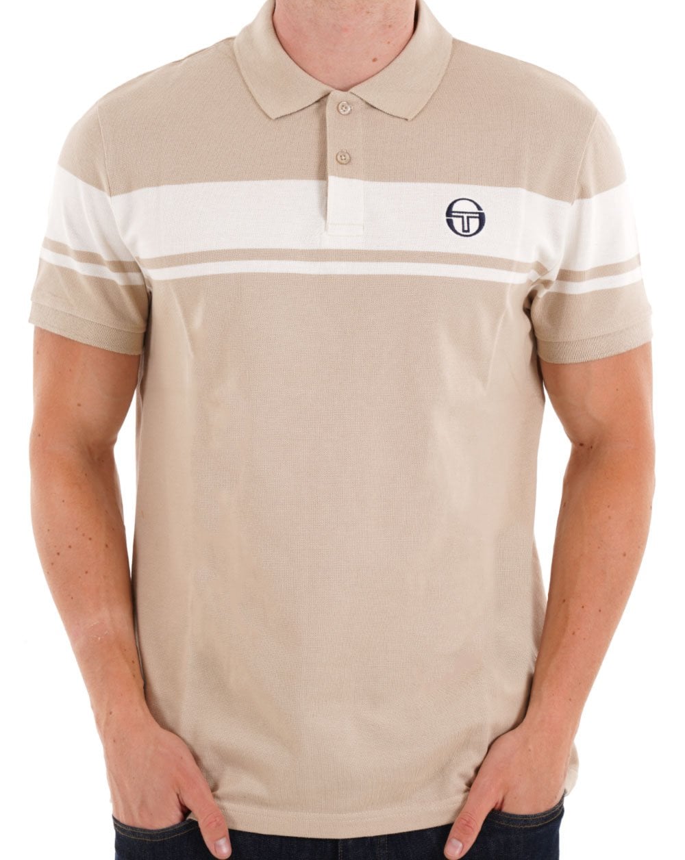 Sergio Tacchini Young Line Poloshirt Stone/Gardenia