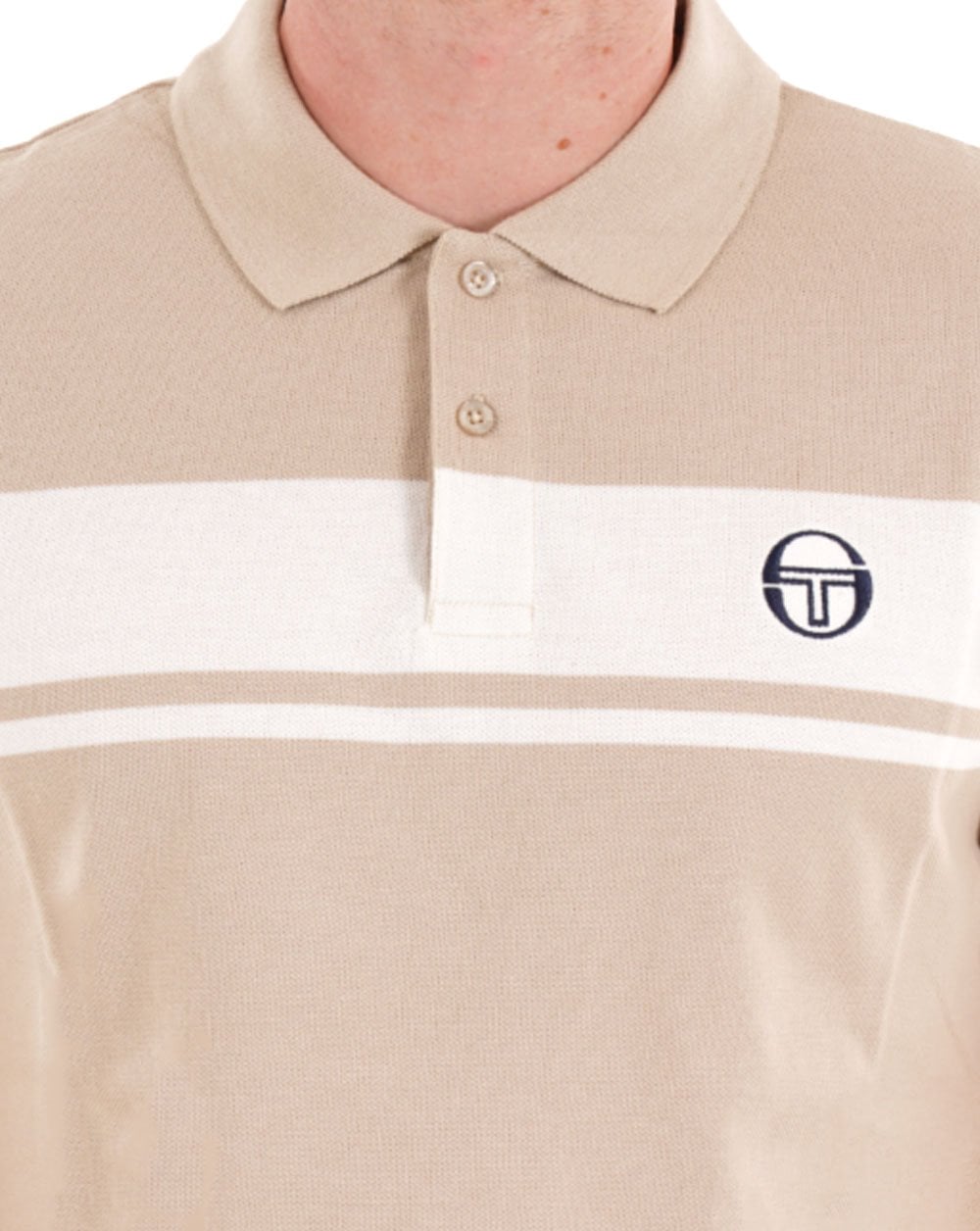 Sergio Tacchini Young Line Poloshirt Stone/Gardenia