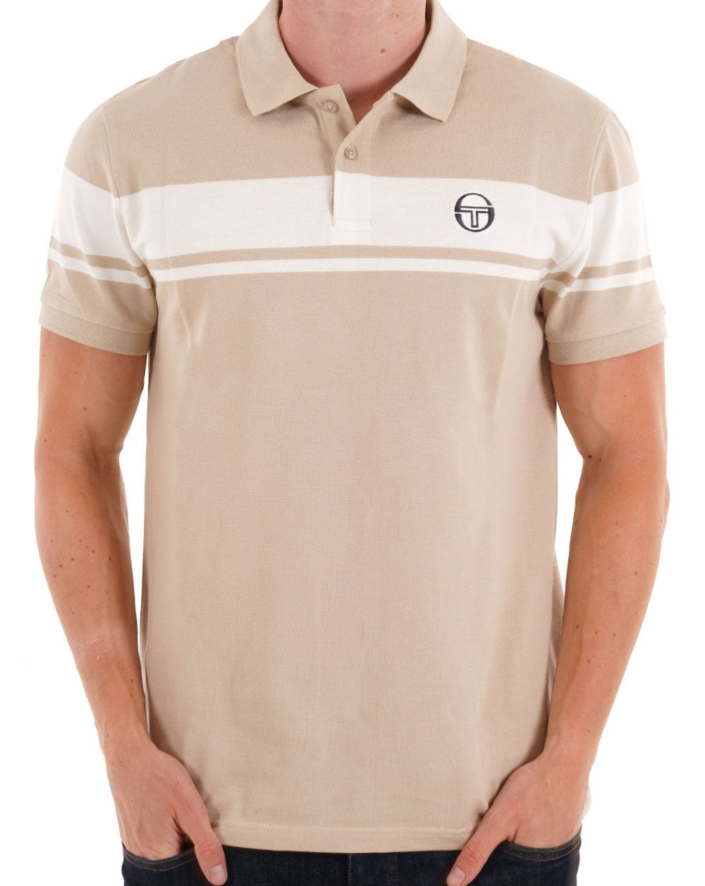Sergio Tacchini Young Line Poloshirt Stone/Gardenia
