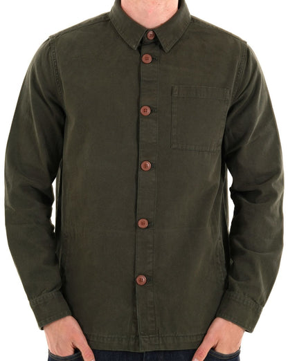 Barbour Washed Overshirt Waldgrün