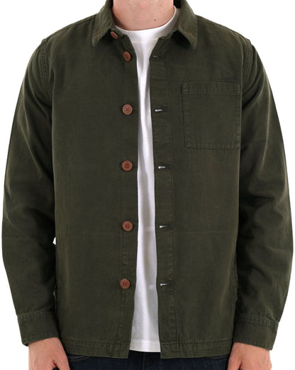 Barbour Washed Overshirt Waldgrün
