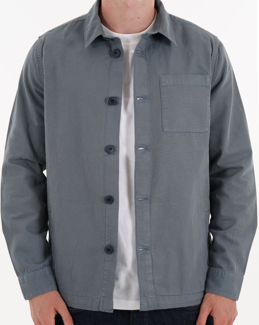 Barbour Überhemd aus gewaschener Baumwolle Bluestone