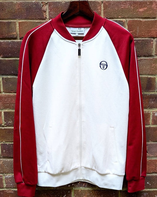 Sergio Tacchini Retro Track Top Ecru / Burgund
