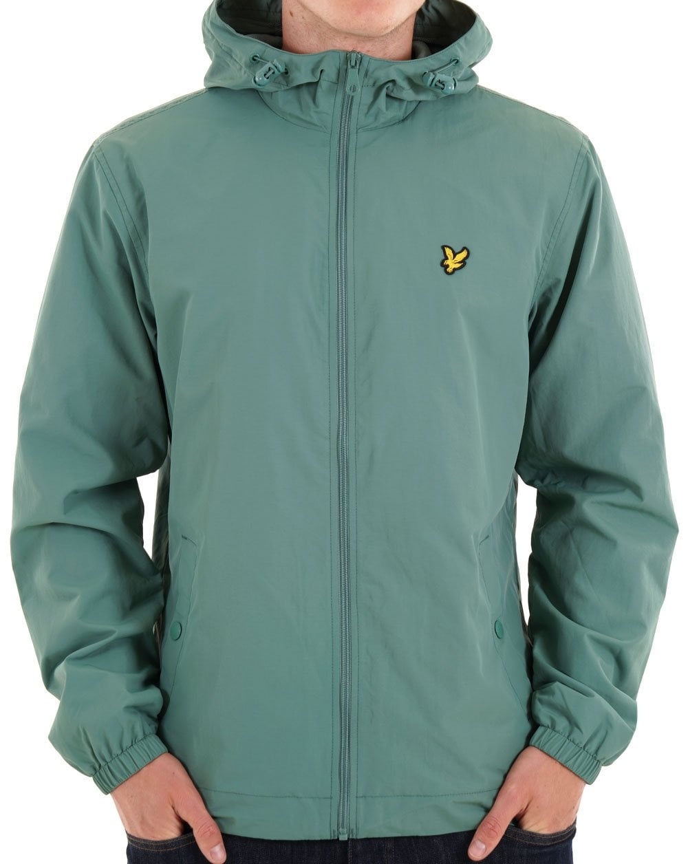 Lyle &amp; Scott – Kapuzenjacke mit durchgehendem Reißverschluss in Agavengrün