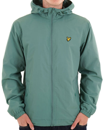 Lyle &amp; Scott – Kapuzenjacke mit durchgehendem Reißverschluss in Agavengrün