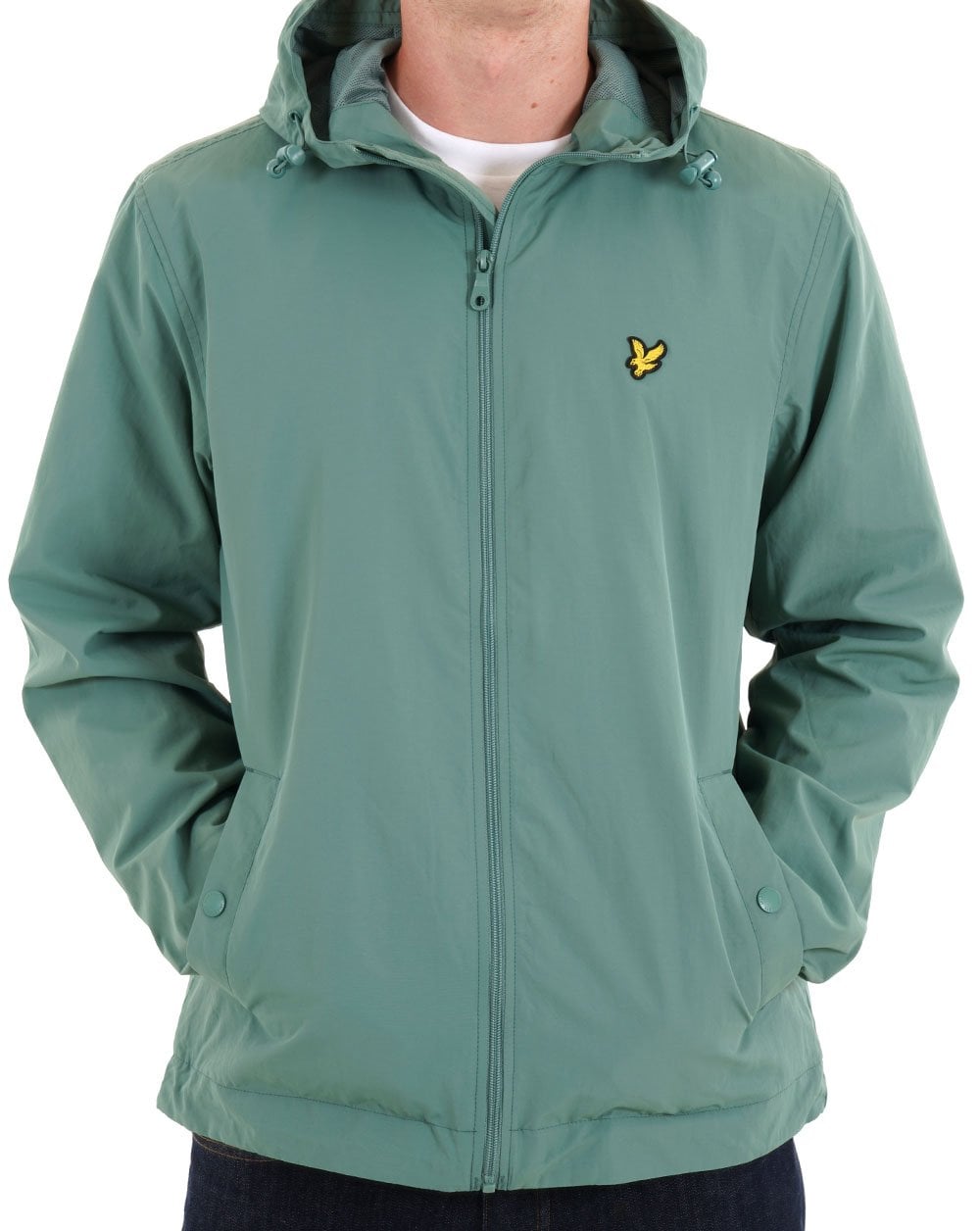 Lyle &amp; Scott – Kapuzenjacke mit durchgehendem Reißverschluss in Agavengrün
