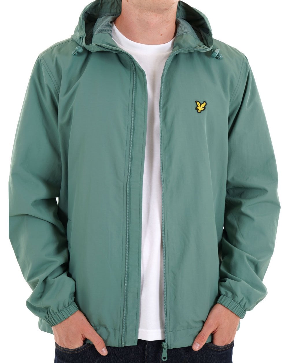 Lyle &amp; Scott – Kapuzenjacke mit durchgehendem Reißverschluss in Agavengrün