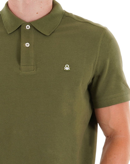 Benetton Poloshirt Militärgrün
