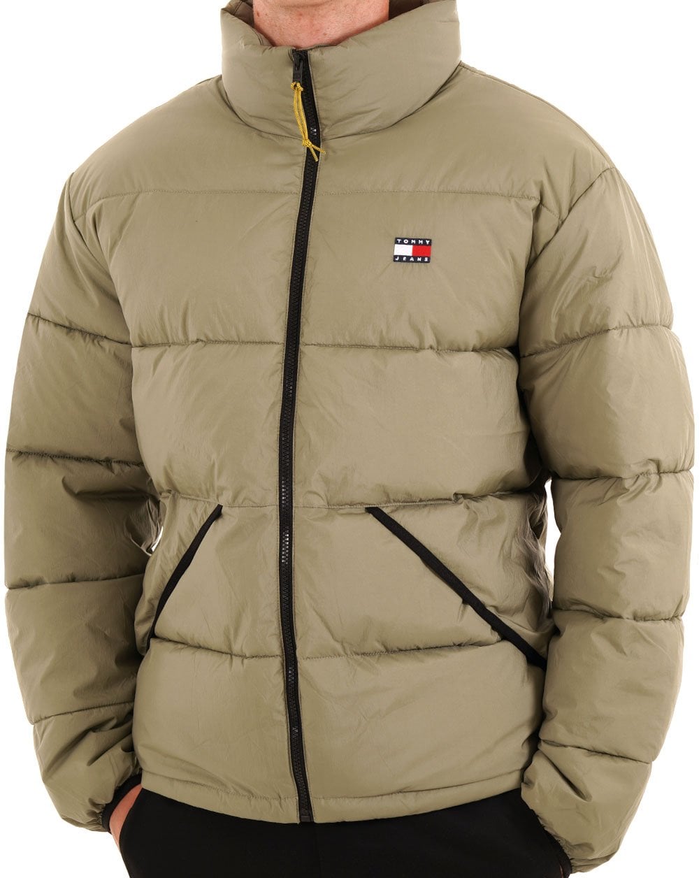 Tommy Jeans – Vail – Pufferjacke in Salbeigrün