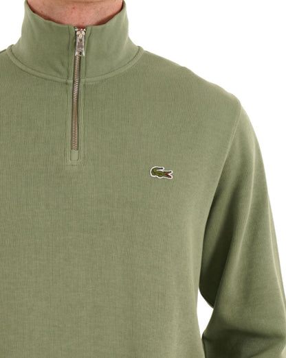 Lacoste – Sweatshirt mit halbem Reißverschluss, Thymian