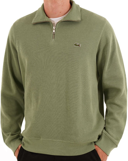 Lacoste – Sweatshirt mit halbem Reißverschluss, Thymian
