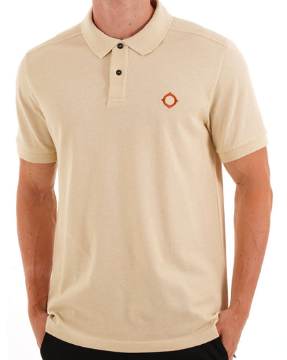 MA.STRUM Piqué-Poloshirt Burnt Cream